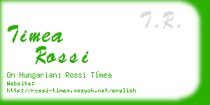 timea rossi business card